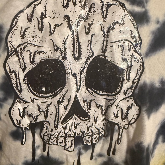 WXYZ MFO. CO Tye Dye T-SHIRT W/ Melting SKULL HEAD SZ XL - Picture 2 of 5